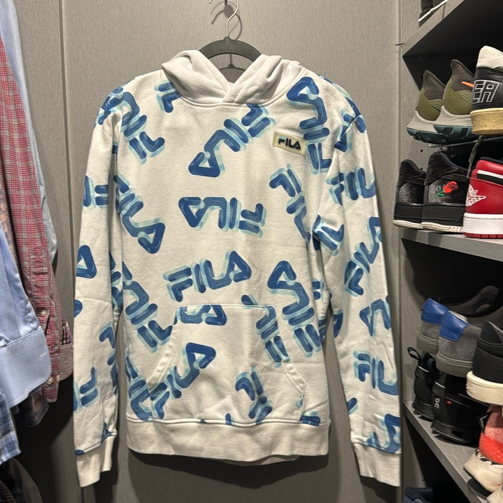 White Boy’s Fila Logo Hoodie